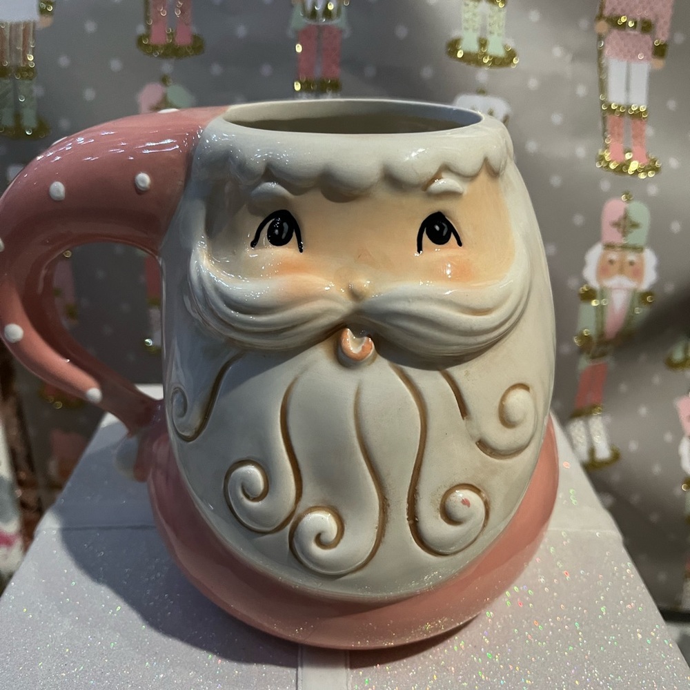 Pink Santa mug